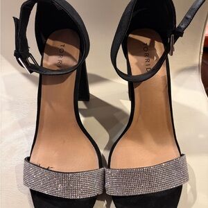 Torrid Black Heels with Silver Accents